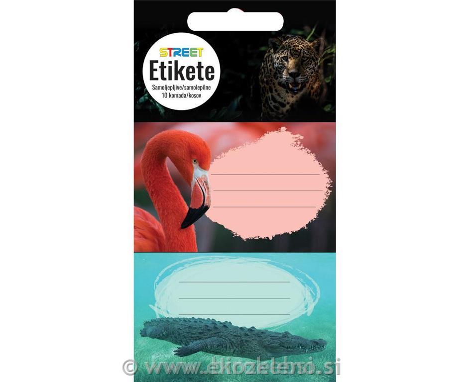 ETIKETE ZA ZVEZEK ANIMAL WILD 10/1