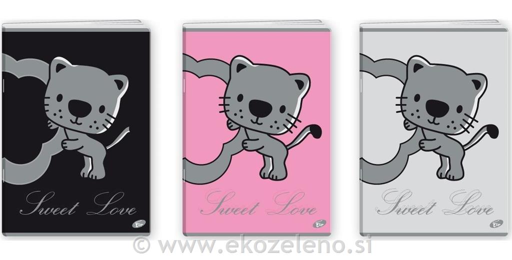 ZVEZEK A4 52L MALI KARO SWEET LOVE