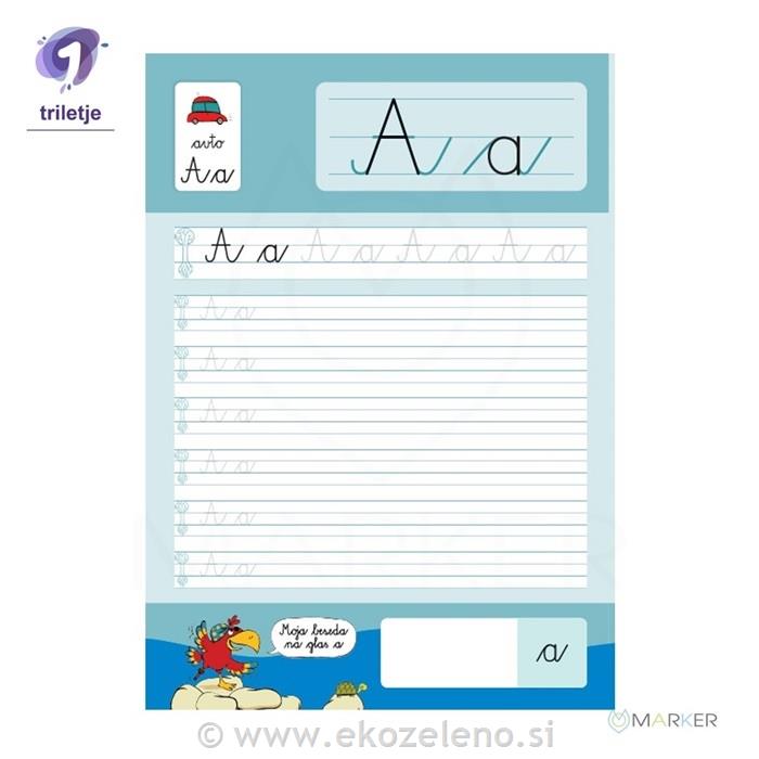 NANDE ZNA ZVEZEK A4 Z MALIMI IN V. PISAN