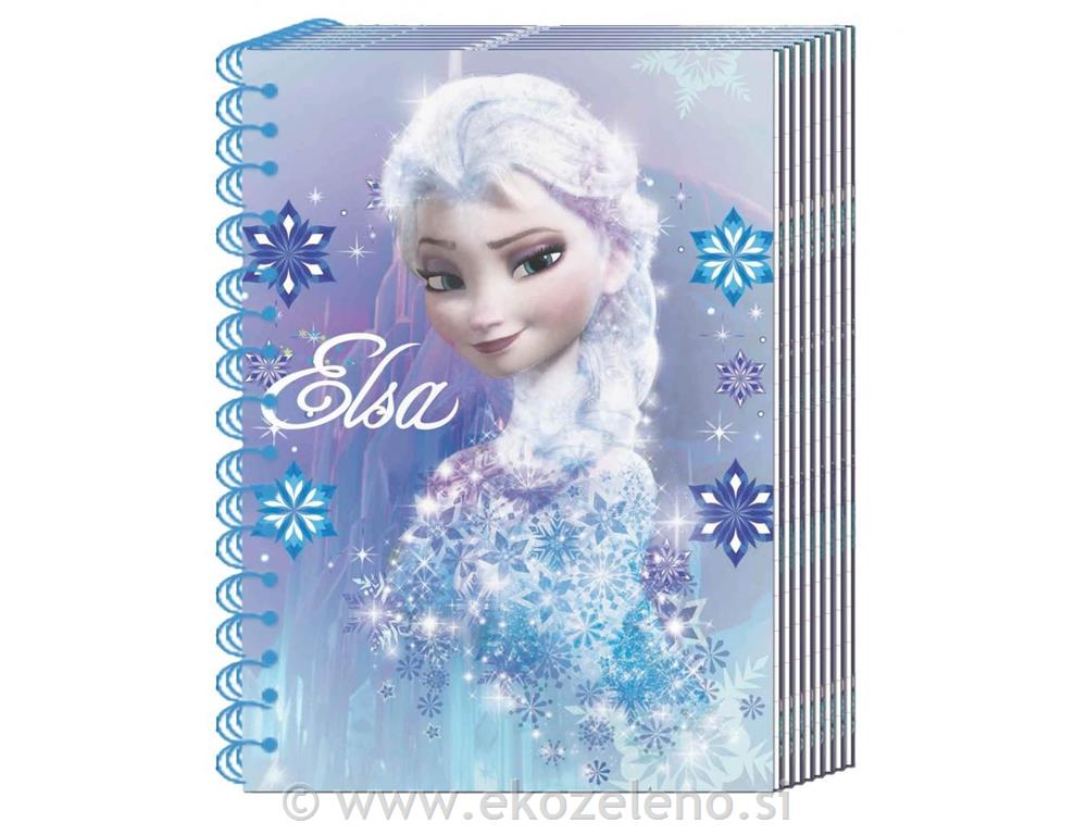 Špiralna beležka A6, FROZEN
