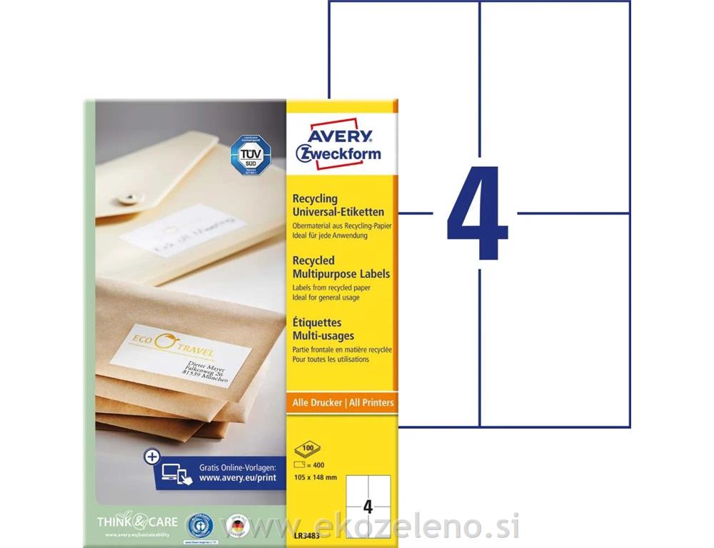 ZWECKFORM LR3483-100 105x148 100 pol