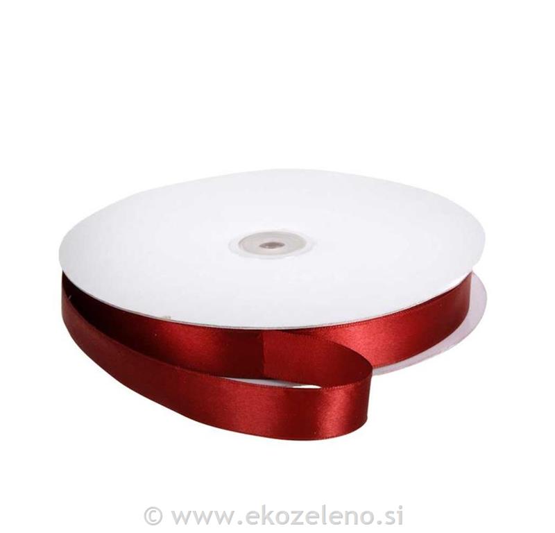 Saten trak 19 mm, antik rdeč, 100 m