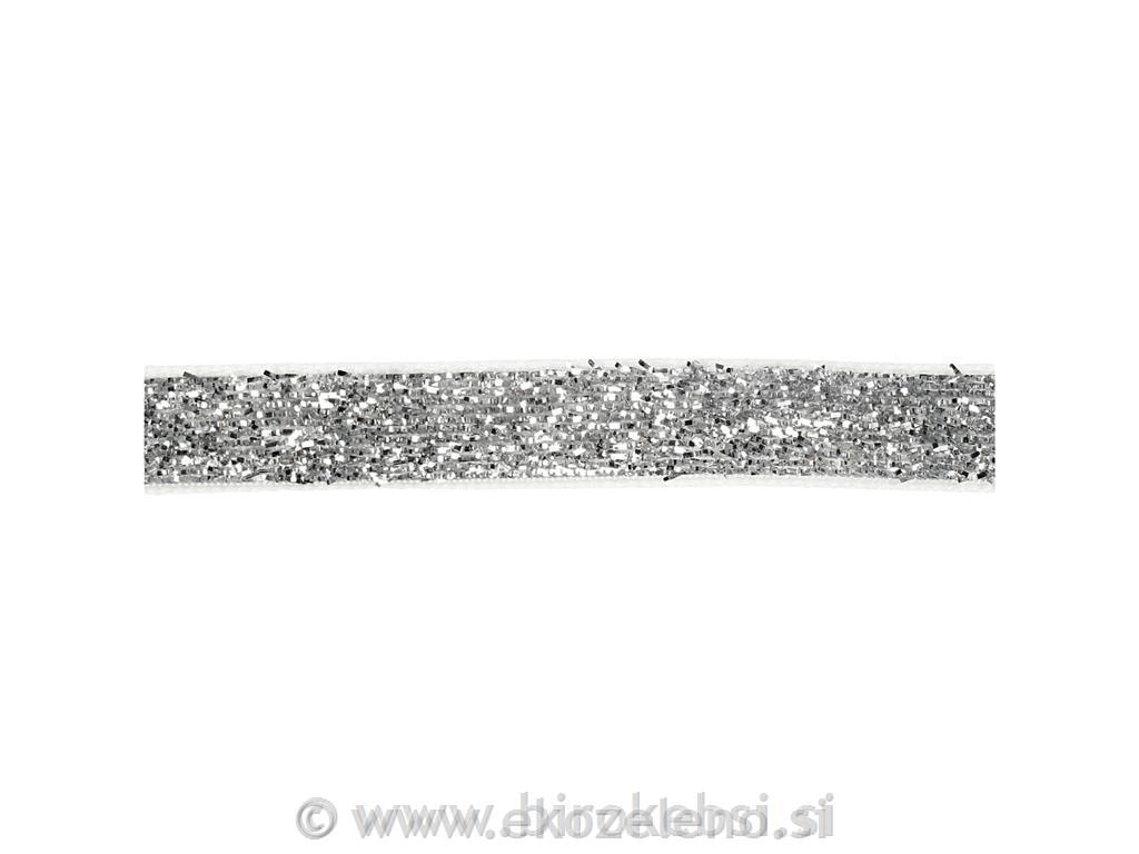 Deko trak srebrn 10 mm, 5 m