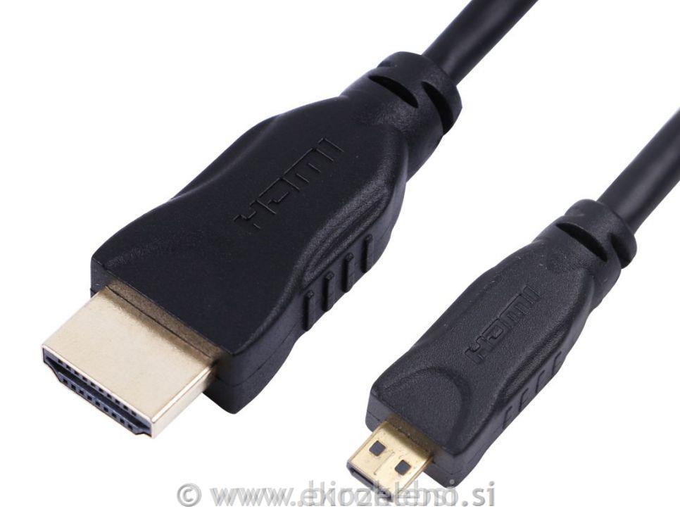 Kabel HDMI na HDMI Micro D 2.0, 1m