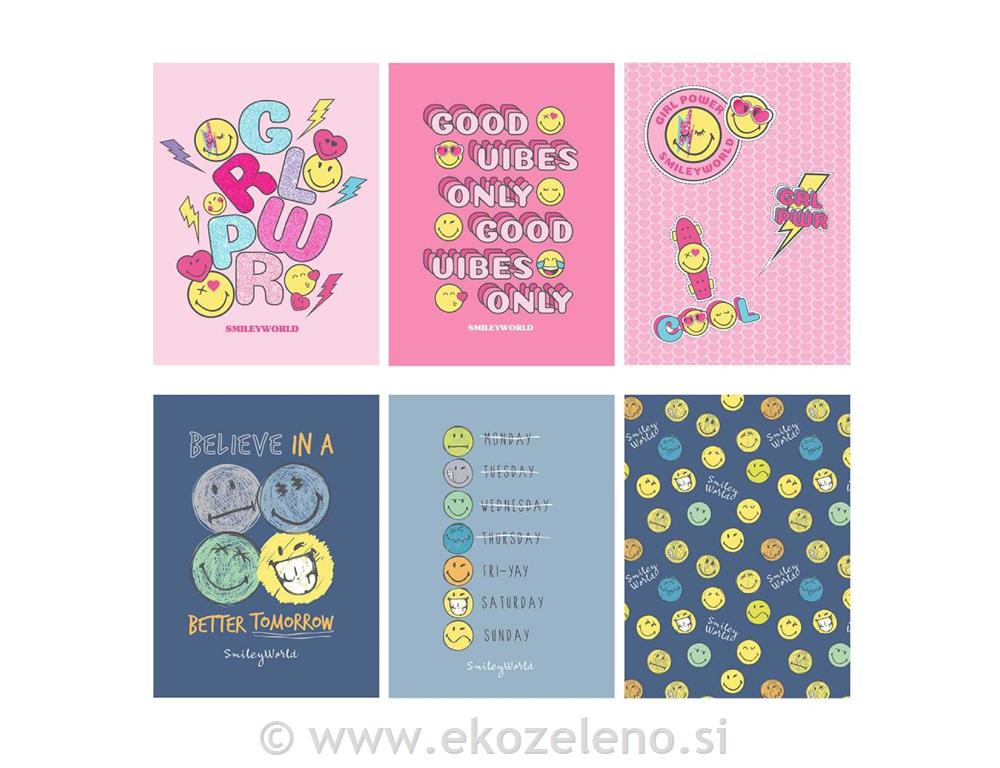 ZVEZEK A4 SMILEY 42L 80G KARO 1CM