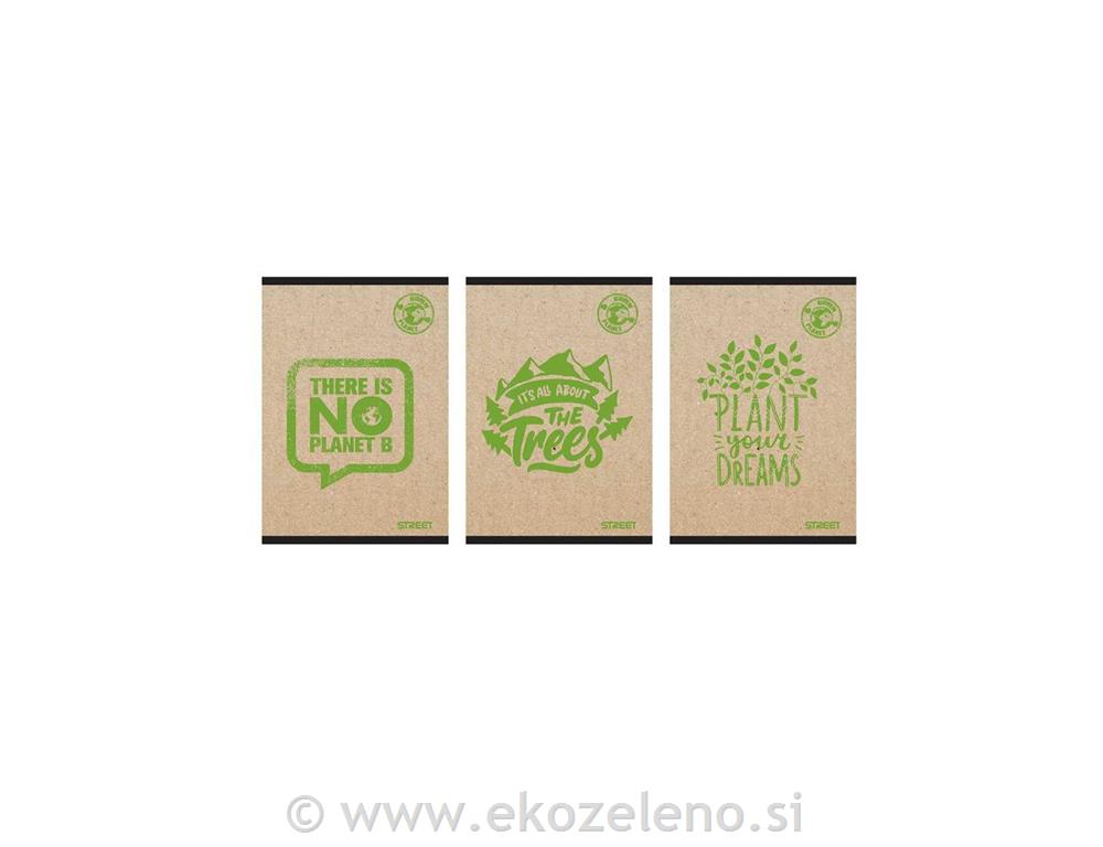 Zvezek Street Nature A4 brezčrtni