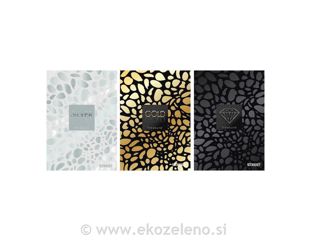 ZVEZEK Treasures črte z rob A5 STREET