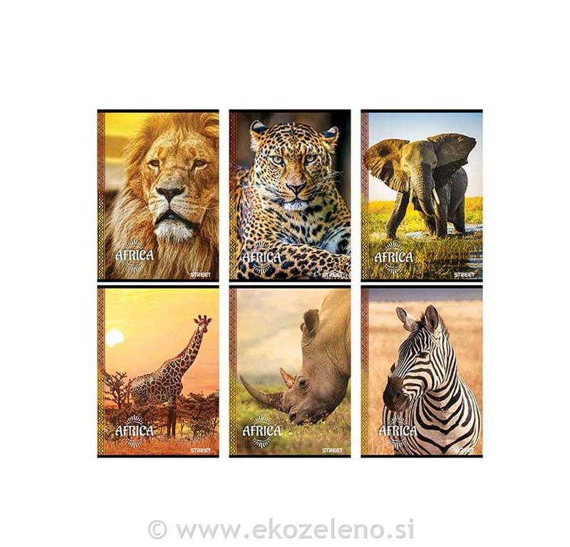 ZVEZEK A4 AFRICA BREZČRTNI