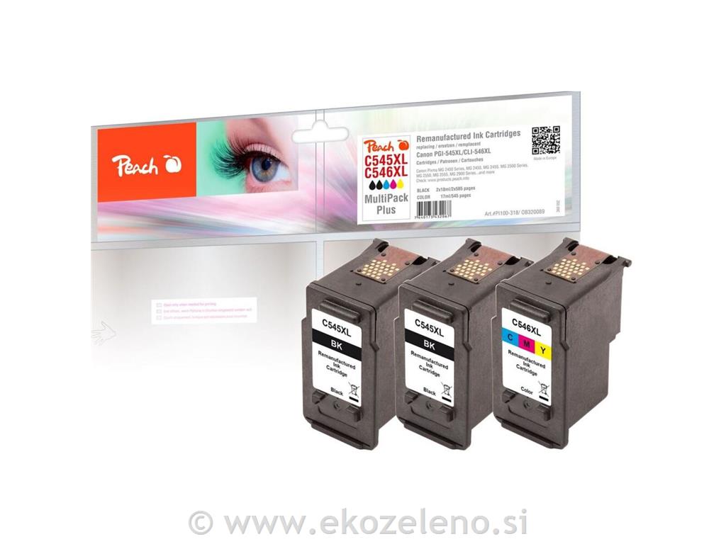 Črnilo Peach Canon 2xPG-545XL/1xCL546XL