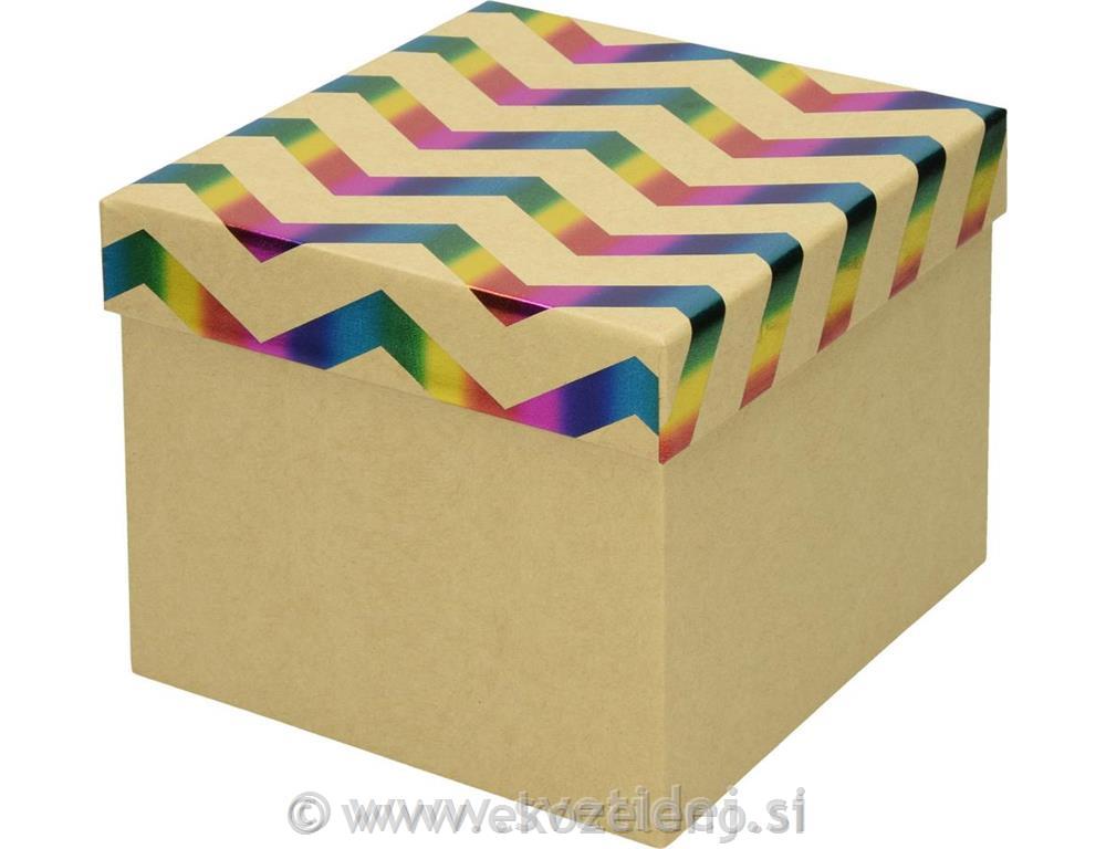 Škatla darilna BBP rainbow 16x16x13