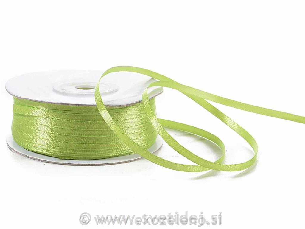 Saten trak 3 mm, 100 m, sv. zelen