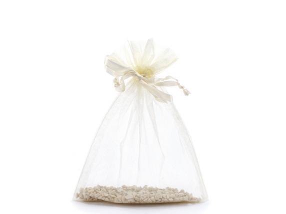 Vrečka organza beige,12x16 cm, set 25