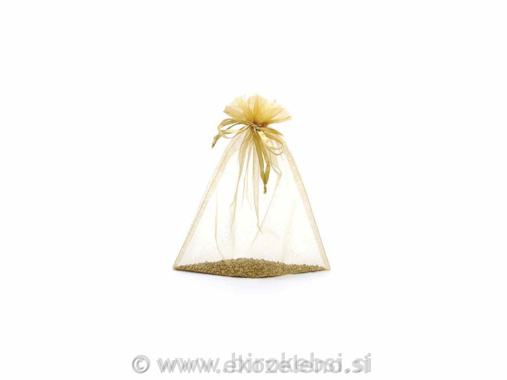 Vrečka organza zlata 23x30cm, set 10