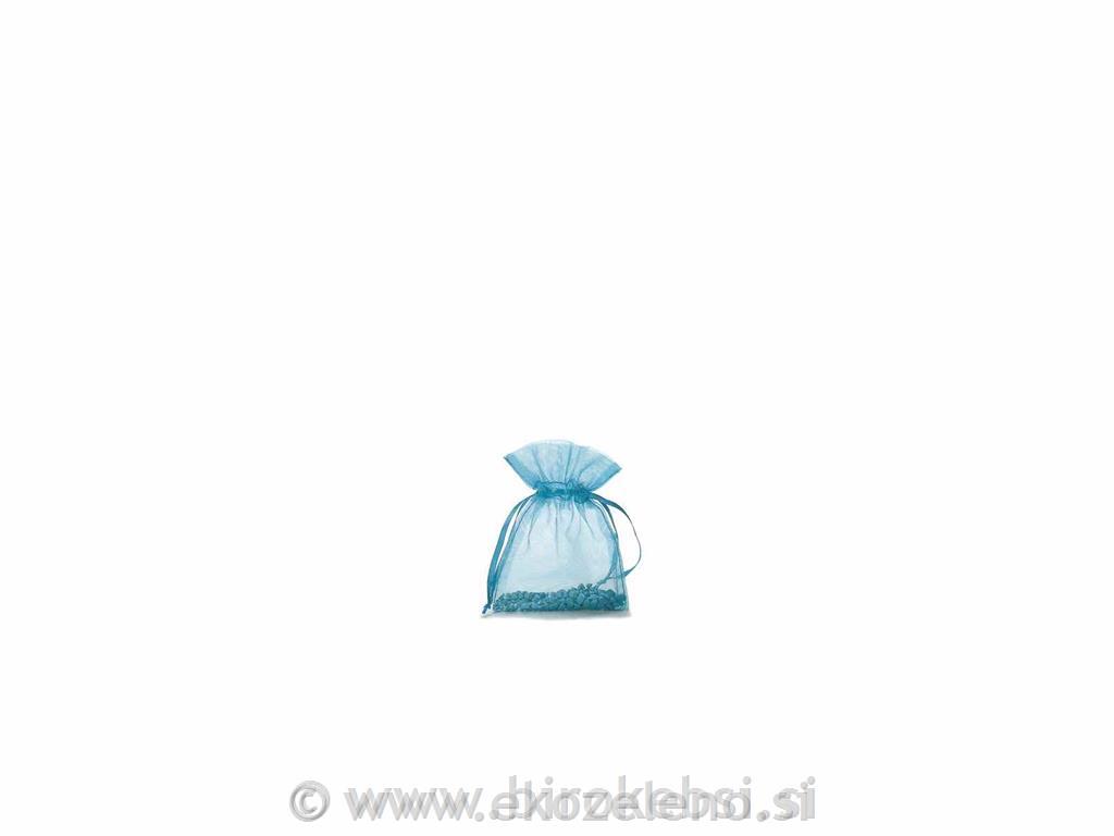 Vrečka organza 8x11cm sv.modra,set 25