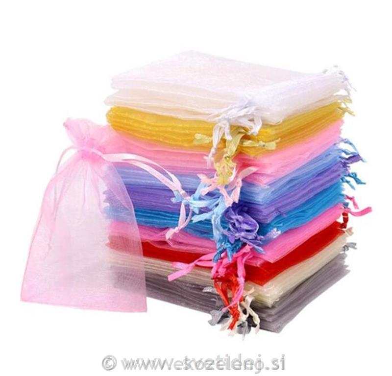 Vrečka organza 30x40 cm, MIX, set 10