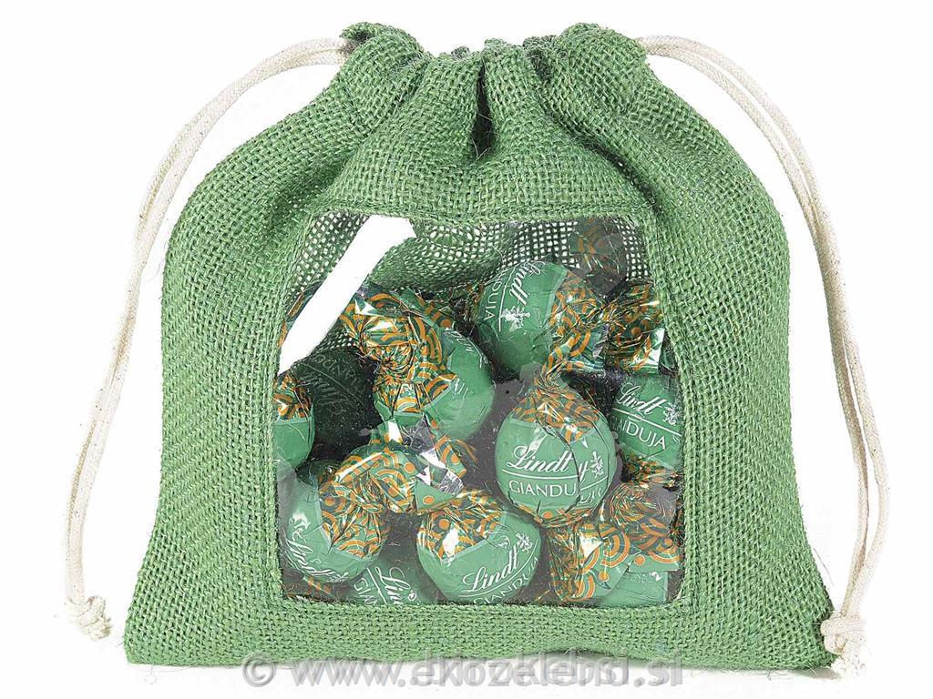 Vrečke iz jute 18x8 cm, set 5