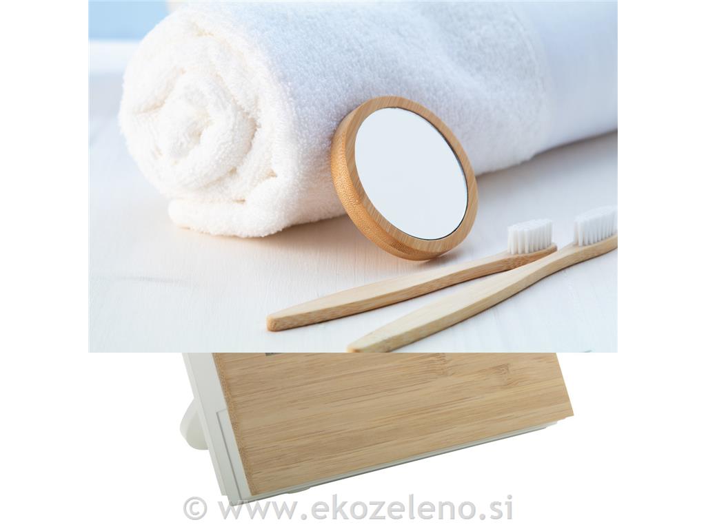 Lepotno ogledalo z kombinacijo bambusa
