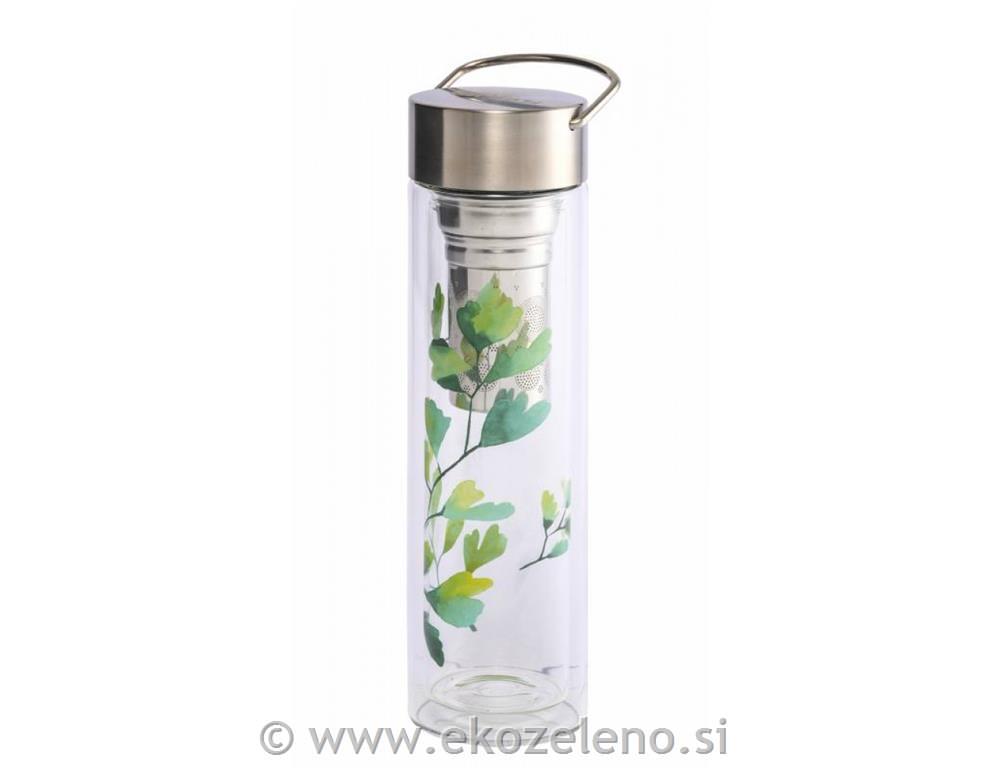 KOVINSKA STEKLENIČKA S FILTROM 600ML SIV