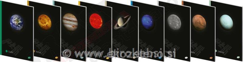 ZVEZEK A4 PLANETI BREZČRTEN 52L