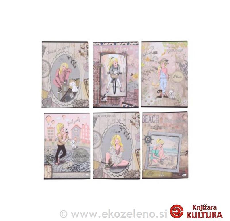 ZVEZEK A4 ELISA ČRTE 52L