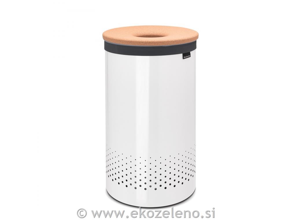 koš za perilo 60L okrogel, bel