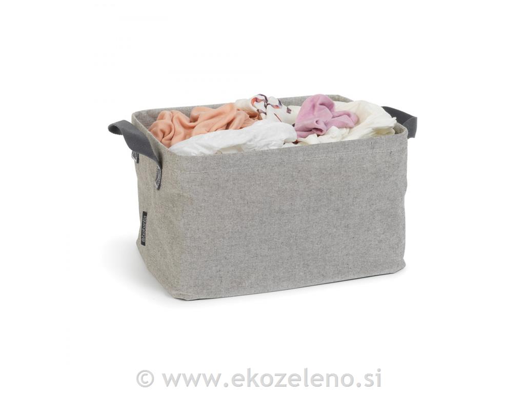 zložljiv koš za perilo 35L siv