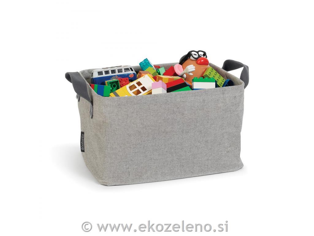 zložljiv koš za perilo 35L siv