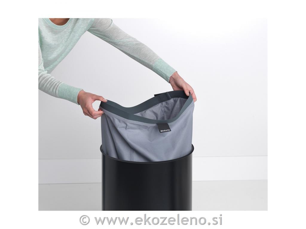 koš za perilo 60L okrogel, črn