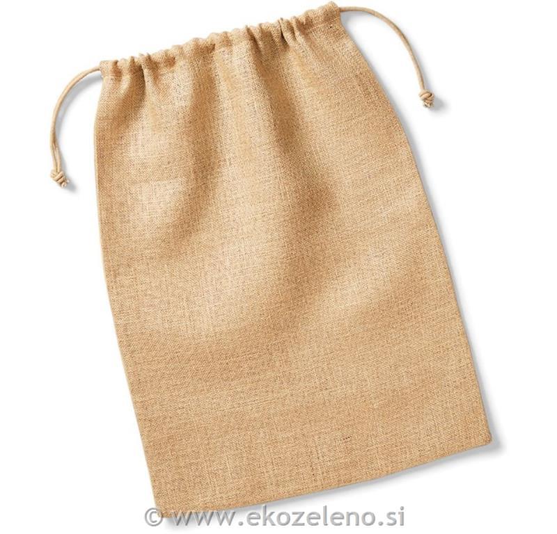 Vrečka iz jute z vrvico