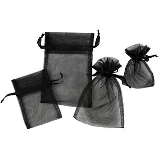 Organza vrečke črne, 7x10,10x15, set 30