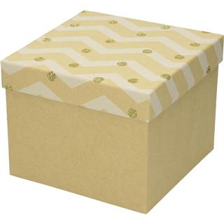 Škatla darilna glitter, 22x22x16 cm
